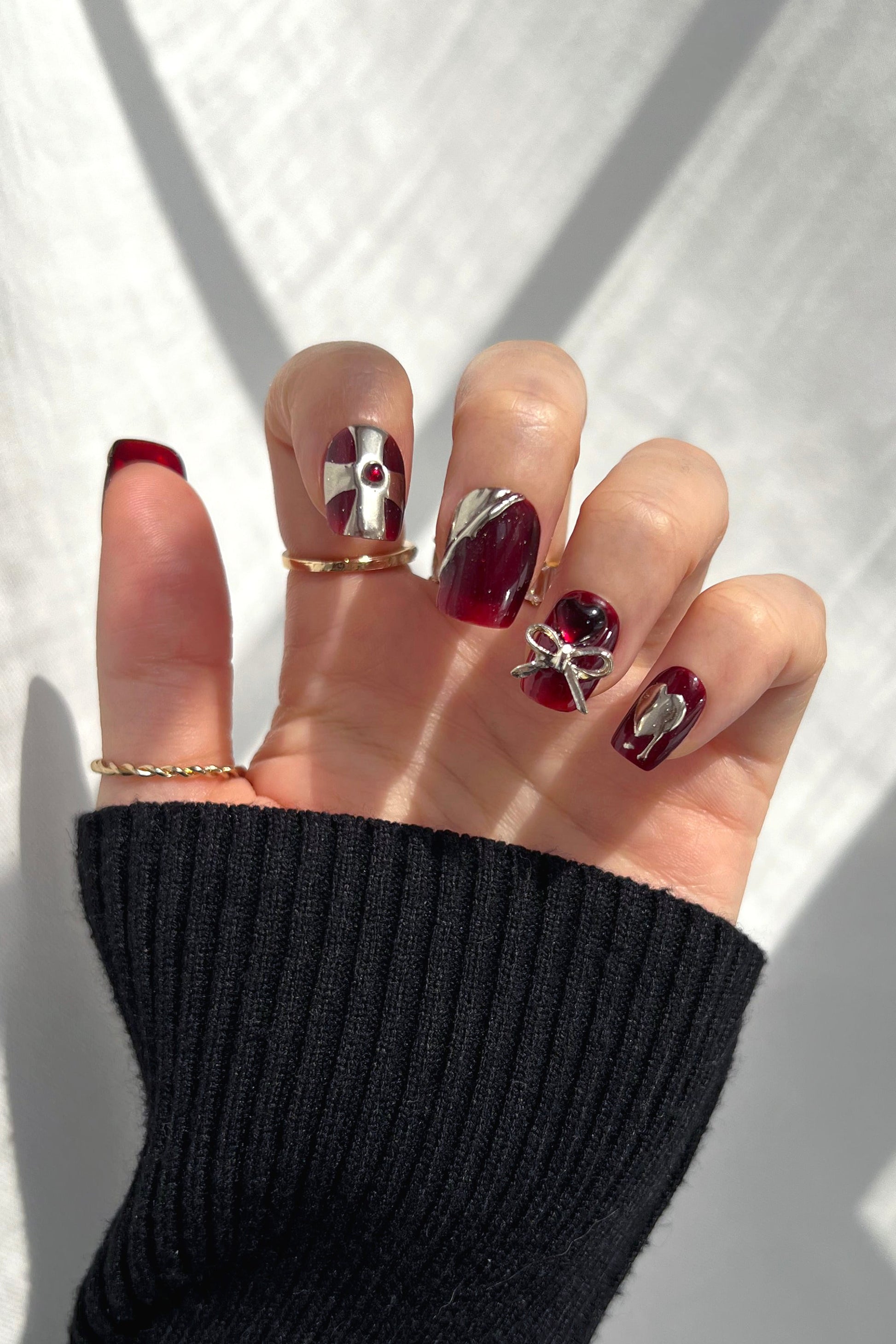 Maroon Castle | Pro Handmade Gel Nails-4