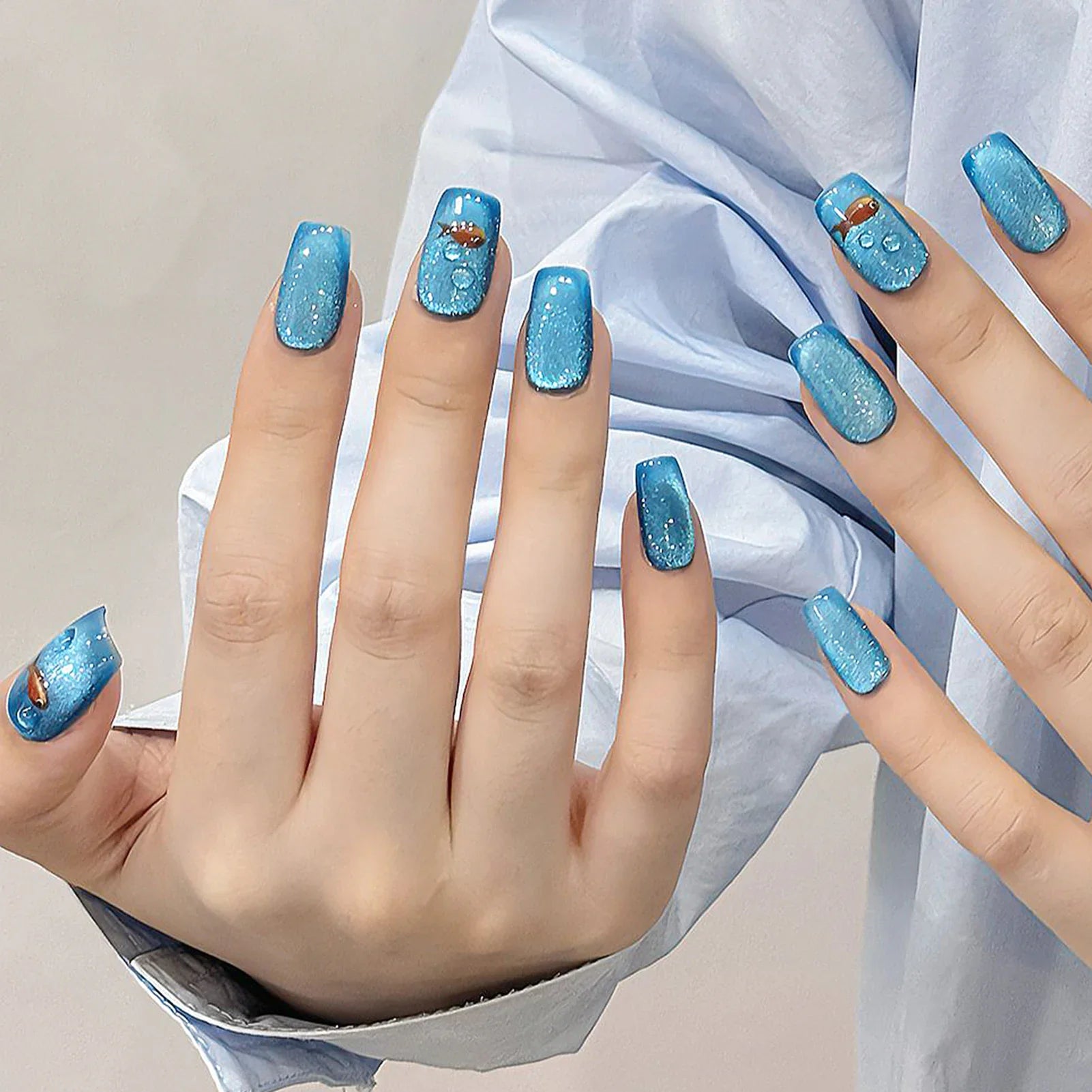 Cat's Eye Press On Nails-2