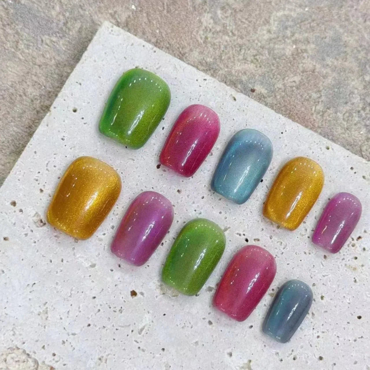 Cat's Eye Press On Nails-5