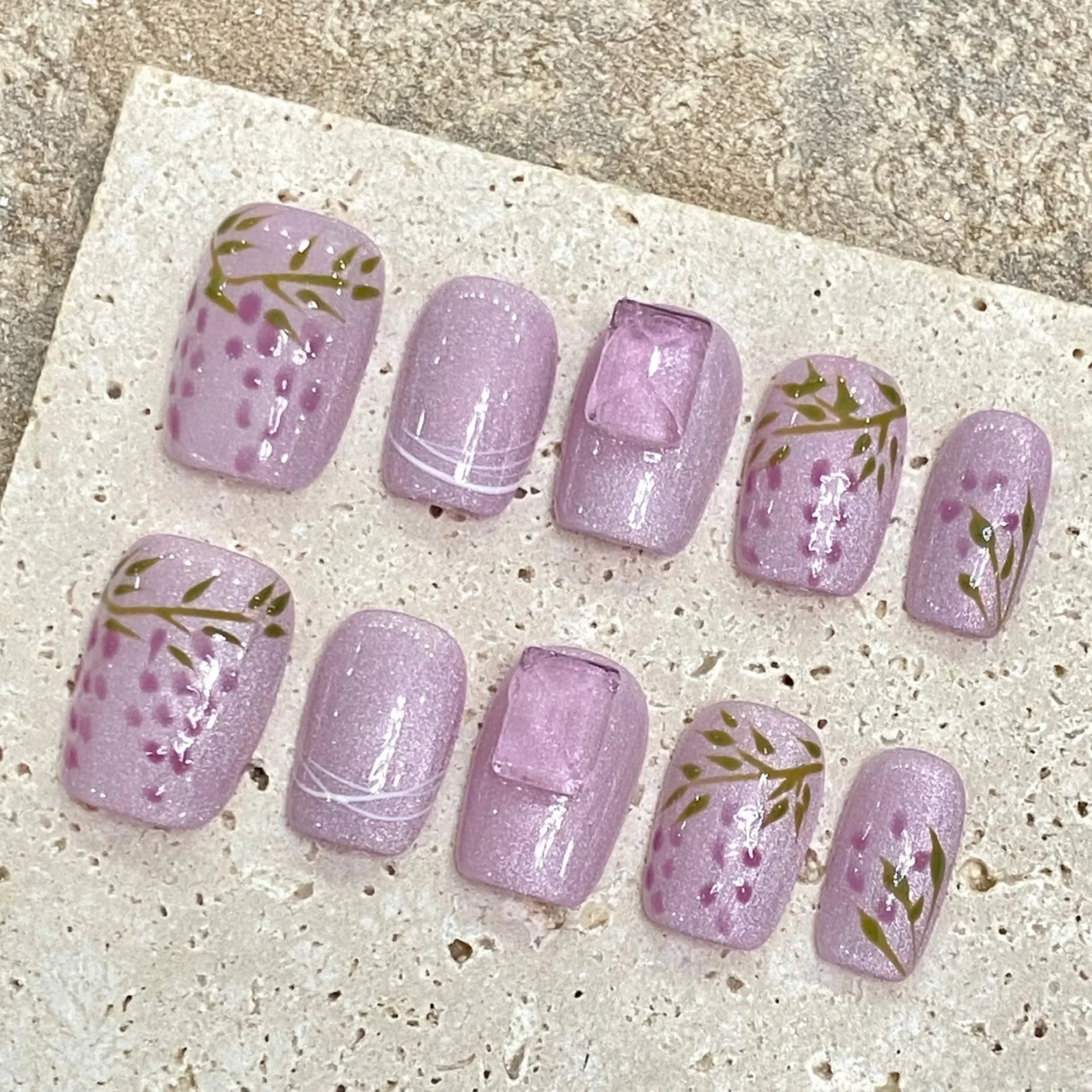 Cat's Eye Press On Nails-8