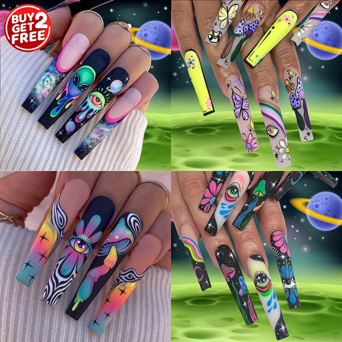 Coffin Press-On Nails-1