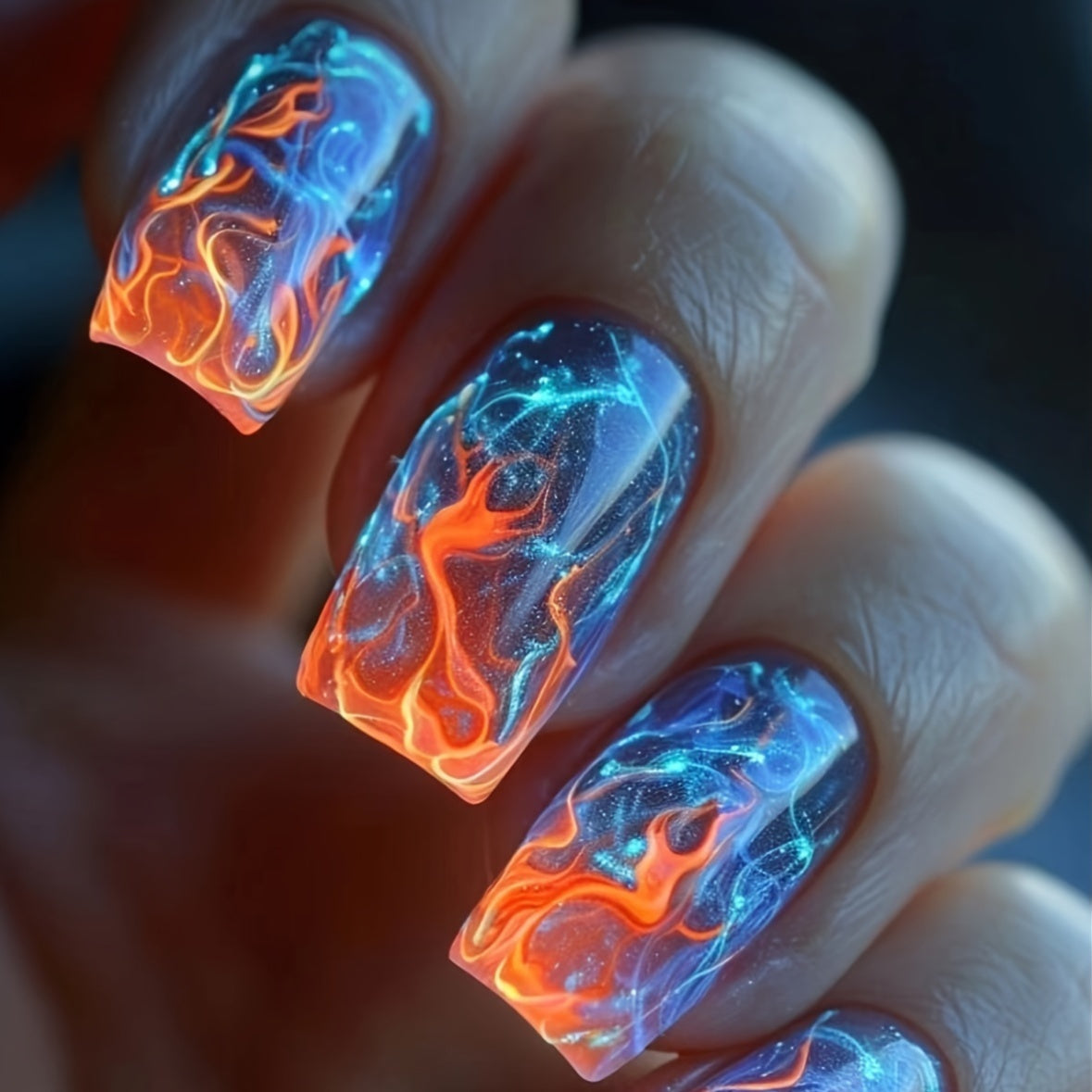 Flame Design Press-On Nails-2