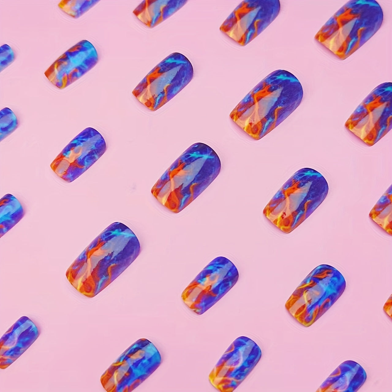 Flame Design Press-On Nails-4