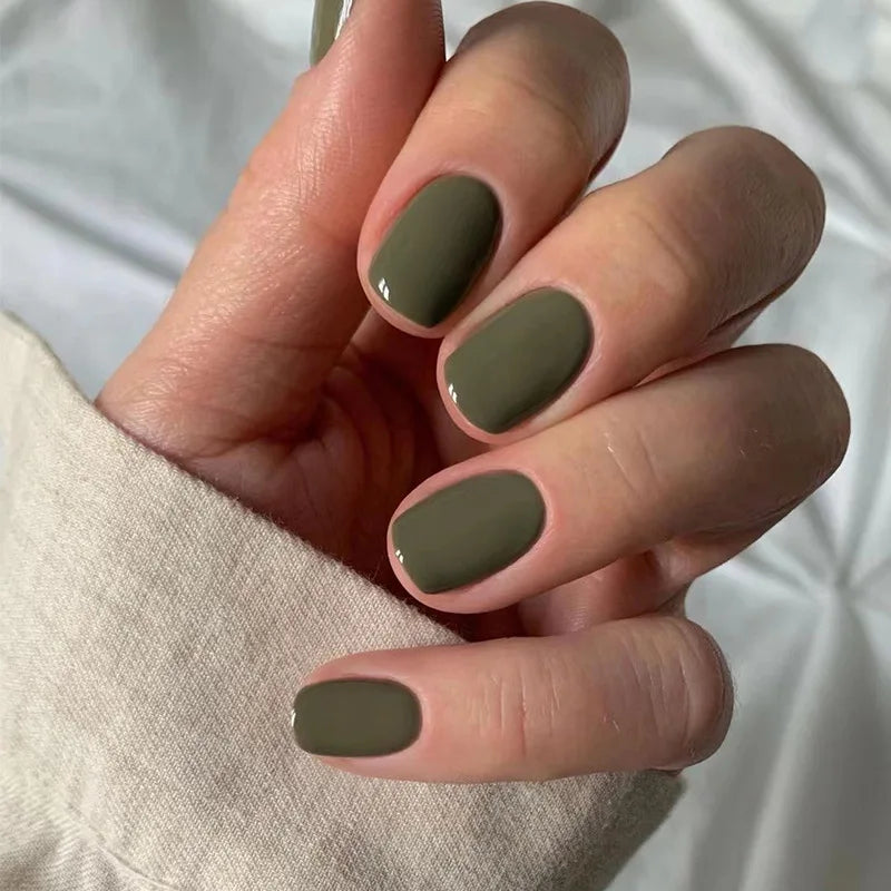 Glossy Acrylic Press On Nails-13