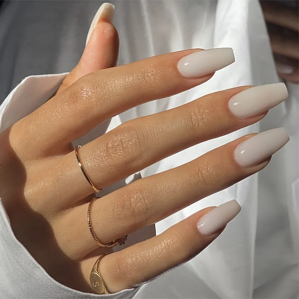 Glossy Acrylic Press On Nails-14