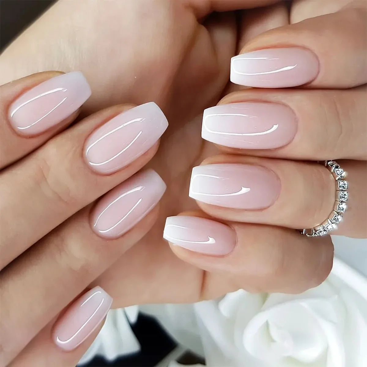 Glossy Acrylic Press On Nails-15