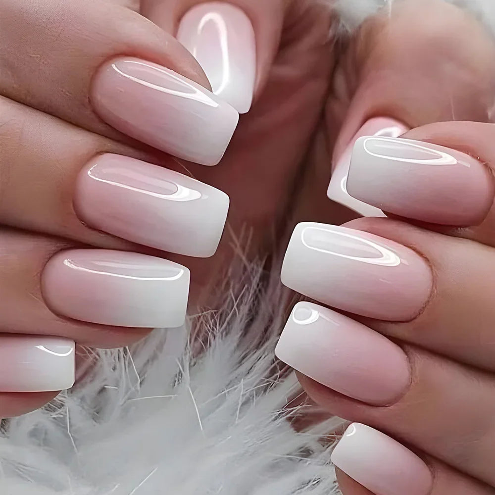 Glossy Acrylic Press On Nails-19