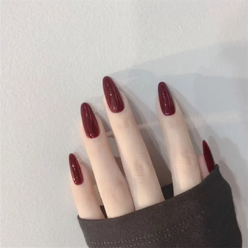 Glossy Acrylic Press On Nails-28