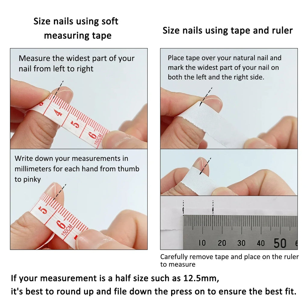 Long Almond Press on Nails-4