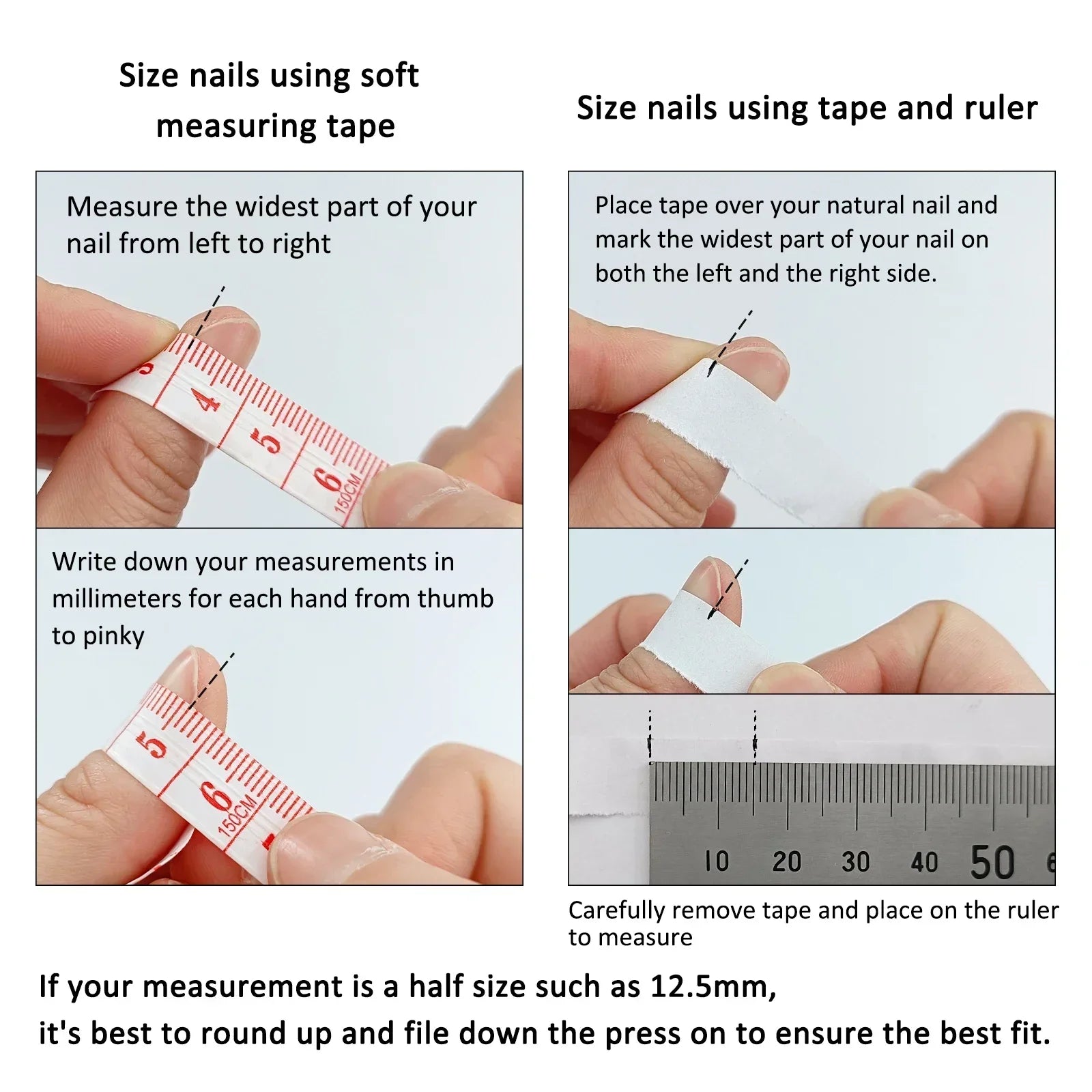 Long Almond Press on Nails-4