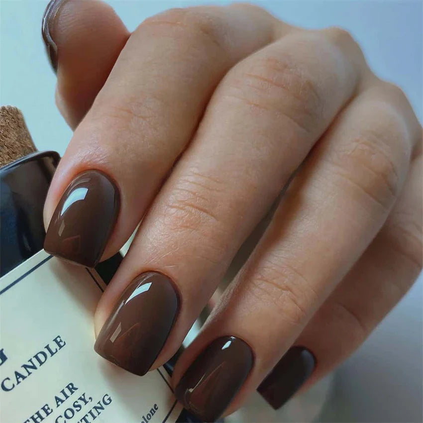 Glossy Acrylic Press On Nails-57