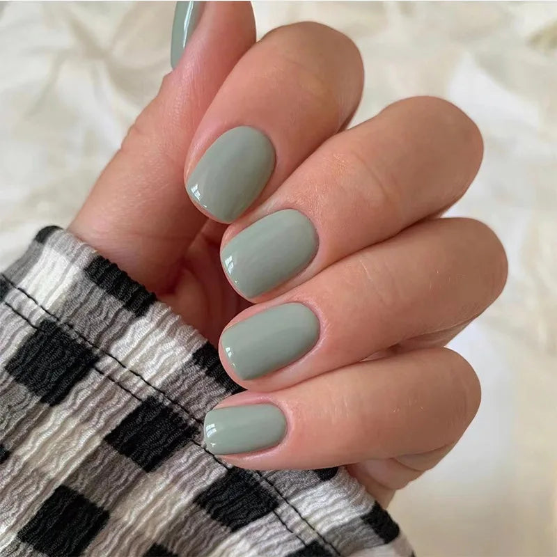 Glossy Acrylic Press On Nails-37