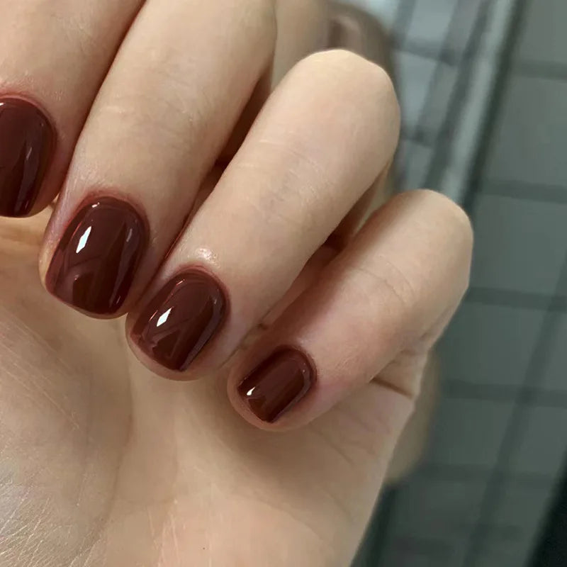 Glossy Acrylic Press On Nails-46