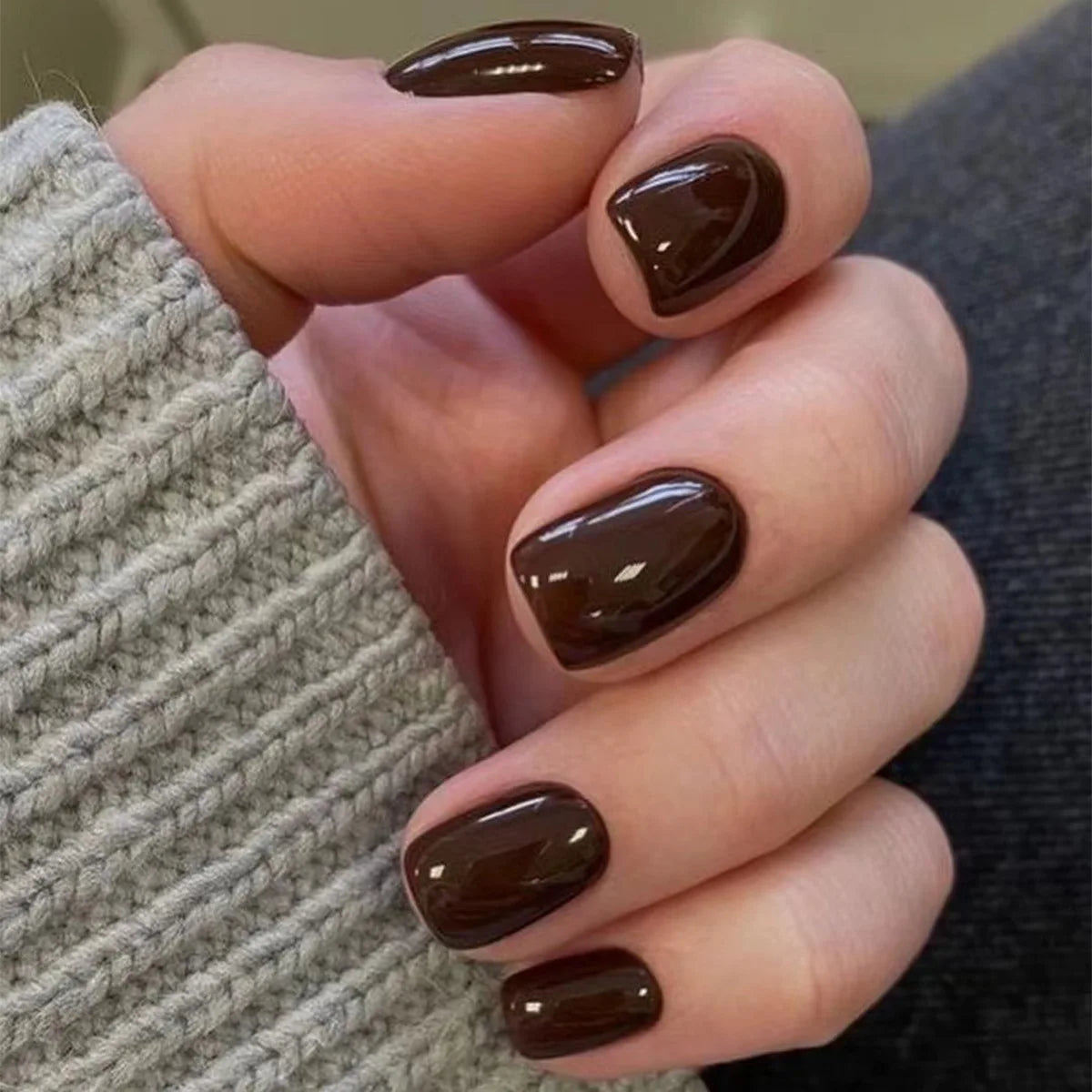 Glossy Acrylic Press On Nails-38