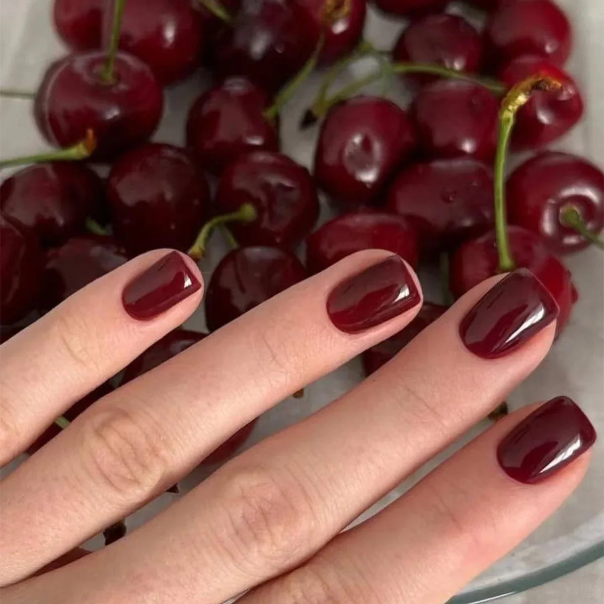 Glossy Acrylic Press On Nails-41