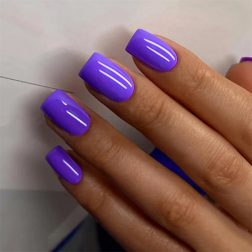 Glossy Acrylic Press On Nails-69